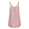 thumbnail image 5 of Women's Glitter Sequin Dress Spaghetti Strap V Neck Cocktail Party Sparkly Mini Dress Clubwear L, 5 of 8