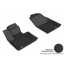 3D MAXpider 2015-2024 Fits Volvo Xc90 Kagu 1st Row Black Carbon Fiber Embossed Pattern Floor Mat L1VV02011509