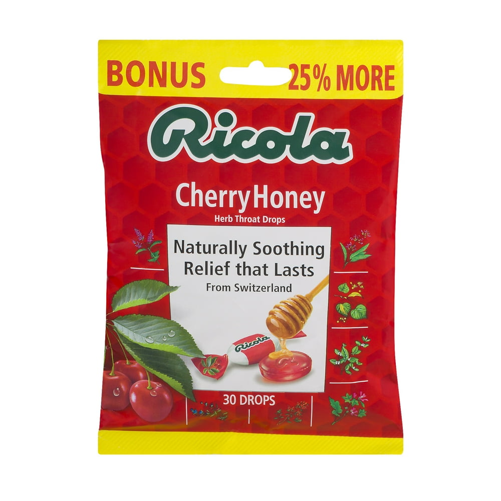 Ricola Cherry Honey Herb Throat Drops, 30ct 036602301085S154 Walmart