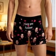thumbnail image 5 of Men's Funny Wife Face Print Boxer Briefs Underwear Breathable Comfortable Valentine's Day Boxers Black L, 5 of 7