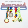 thumbnail image 4 of Basketball Model Sports Medal Rack, Metal Crafts, Iron Medal Display Rack, Wall-Mounted Medal Storage Hook, 4 of 5