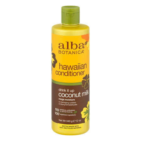 Alba Botanica Hawaiian Conditioner Drink It Up Coconut Milk, 12.0