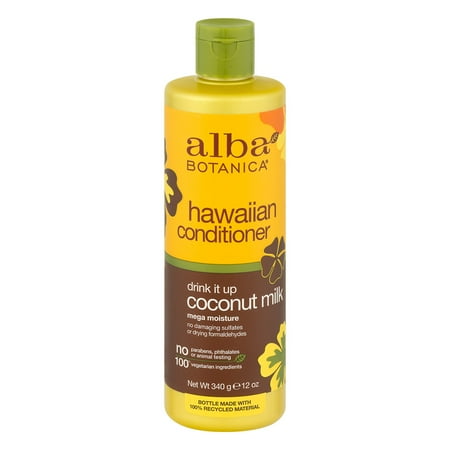 Alba Shampoo - Alba Botanica Hawaiian Conditioner Drink It Up Coconut Milk, 12.0 oz