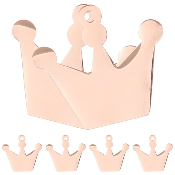 6 etiquetas de identificación para perros en blanco con forma de corona elegante para mascotas y gatos, colgante de metal para collar de perro