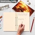 thumbnail image 5 of WOBOGO Fiery Warrior Horse Notebook College Horizontal Grid Paper Ink Spill Resistant Water Resistant Cover 8.3x5.7x0.4in, 5 of 8