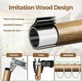 thumbnail image 4 of 1 Inch Wood Double Curtain Rods for Windows 66 to 120 Inches (5.5-10 Feet), Heavy Duty Decorative Curtain Rods, Wooden Drapery Rods with Leaf Pattern Finials, Wood Grain, 4 of 18