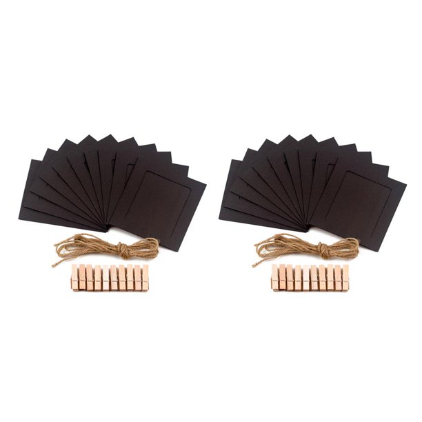 Moyic 10 Uds papel foto DIY pared cadena Clip foto colgante álbum marco fiesta decoraciones Negro 2piezas Moyic CBP058710