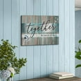 thumbnail image 4 of Teal Wall Art for Living Room Inspirational Quotes Theme Canvas Wall Decor Dandelion Picture Family Painting Decorations Together We Have It All Signs Poster Prints Artwork 12x16\u201d Ready to hang, 4 of 6
