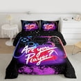thumbnail image 2 of Manfei Kids Game Console Full Size Comforter Sets,Chic Sparkling Bedding Comforter Set,Pink Purple Black Bedding Sets For Boy,Ultra Soft Home Decor Reversible,3pcs, 2 of 8