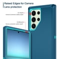 thumbnail image 3 of Petocase for Samsung Galaxy S25 Ultra Case,3-Layer Super Military Grade Rugged Heavy Shockproof Dropproof 3-Layer Cover Phone Case for Galaxy S25 Ultra,Turquoise, 3 of 7
