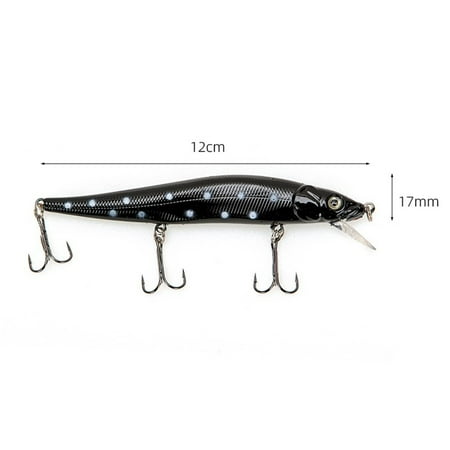 Colorful Minnow Fishing Lure Artificial Bass Hard Bait 3D Eyes Fast Swimming