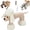 B, variant on Linen Safari Companions, Squeaky Dog Chew Animals, Dog Toy with Squeaker, Strudy Linen Fabric, for Small Medium Dogs (D)