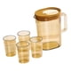 thumbnail image 3 of Jarra grande de agua fría con dispensador de 4 tazas y tetera resistente al calor con sabor a limón Marrón claro, 3 of 9