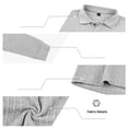 thumbnail image 6 of Men's Lapel Sweater Shirts Long Sleeved Casual Breathable Knitted Sweater for Fall Winter, 6 of 6