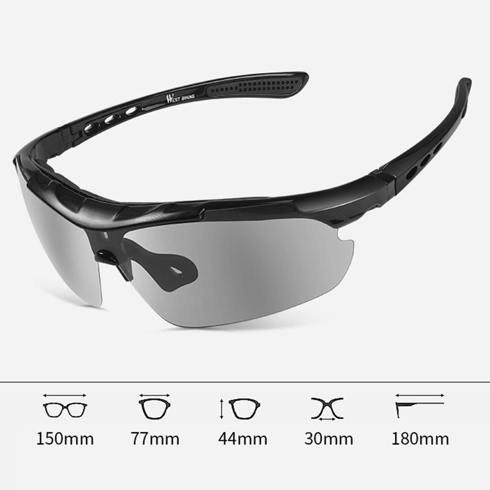 Details about   Photochromic Cycling Sunglasses Discoloration Bike Goggles Sports Eyewear 