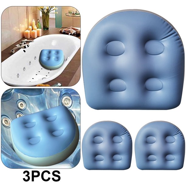 Cojín Inflable para SPA Bañera Antihemorroides Asiento Inflable Almohadilla Baño (azul) 3 Uds.