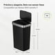 thumbnail image 2 of EKO Hana 50L Bote de basura 50L Sensor Aro metálico, Color Negro, cierre silencioso. Cubo de basura negro. Ideal para cocina, 2 of 5