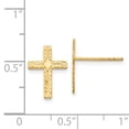 thumbnail image 4 of Primal Gold 14K Yellow Gold and Textured Cross Earrings, 4 of 4