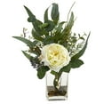 thumbnail image 2 of Nearly Natural 21-In. Rose and Eucalyptus Artificial Arrangement, 2 of 2