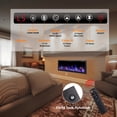 thumbnail image 7 of BOSSIN 50 inch Electric Fireplace Ultra Narrow Frame &Wider screen with Adjustable Flame Color and Speed,Remote Control with Timer,750/1500W, 7 of 7