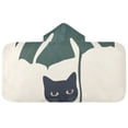 thumbnail image 5 of Yayeee Kids Hooded Towels Toddler Soft Absorbent Beach Bathing Wrap 50" x 23.5", Black Cat Plants, 5 of 5