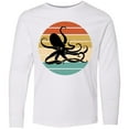 thumbnail image 3 of Inktastic Octopus Vintage Sunset Long Sleeve Youth T-Shirt, 3 of 5
