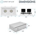 thumbnail image 4 of LUXRITE 2-Head Rectangular Regressed Gimbal LED Recessed light, 360 + 15 Swivel, 5CCT, 15W, 1000LM, 60, Dimmable, 4 of 7