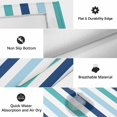thumbnail image 6 of Teal Blue Stripe Outdoor Rug for Patio/Deck/Porch, Non-Slip Large Area Rug 5 x 7 Ft, Ombre Geometric Green Vertical Striped Indoor Outdoor Rugs Washable Area Rugs, Camping Rug Carpet Runner, 6 of 8