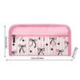 thumbnail image 2 of Bow Pattern Pink Pencil Case，Portable and foldable, 2 of 5