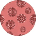 thumbnail image 1 of Ahgly Company Indoor Round Patterned Love Red Area Rugs, 4' Round, 1 of 6