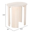 thumbnail image 2 of Risan Side Table Natural End Table, Modern Style, Bleached Mango Wood oval shape tabletop, Mango Wood, Indoor Living, 2 of 2