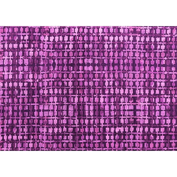 Ahgly Company Indoor Rectangle Abstract Pink Modern Area Rugs, 5' x 7'