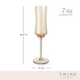 thumbnail image 4 of Twine Tulip Champagne Flutes for Home Bar, Wedding Gifts, 7 oz Set of 2, 4 of 7
