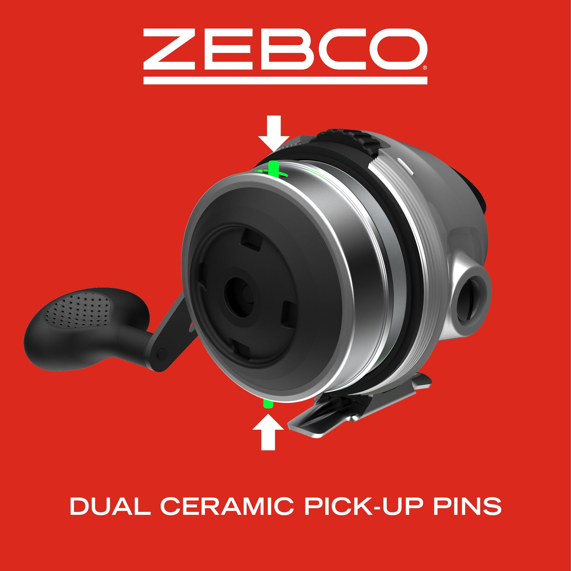 Zebco 888 Spincast Fishing Reel, Size 80 Reel, Silver