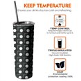 thumbnail image 6 of Black & White Dots Skinny Tumbler 20oz - Double Wall Vacuum Insulated Tumbler- Insulated Travel Coffee Mug, 6 of 7