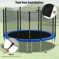 Gymax 12FT Replacement Trampoline Safety Enclosure Net w/ Zipper
