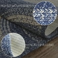 thumbnail image 2 of VHC Brands Great Falls, Braided Jute Rug,, Door Mat, Oval, Blue, 24x36, 2 of 11