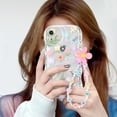 thumbnail image 6 of for iPhone XR Case, Cute Colorful Flower Curly Wave Clear Case with Lovely Flower Bracelet Chain for Women Girls Soft TPU Shockproof Protective Case Cover for iPhone XR, 6 of 14