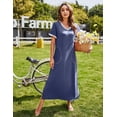 thumbnail image 2 of Ekouaer Women's Full Length Short Sleeve Nightgown, 2 of 6
