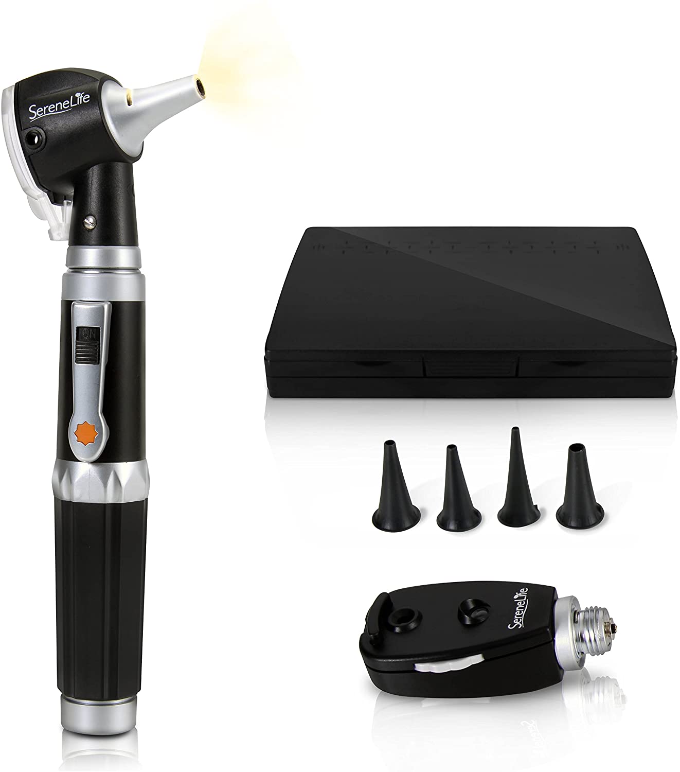 Serene Life 2in1 Fiber Optic Otoscope Kit Home Internal Ear