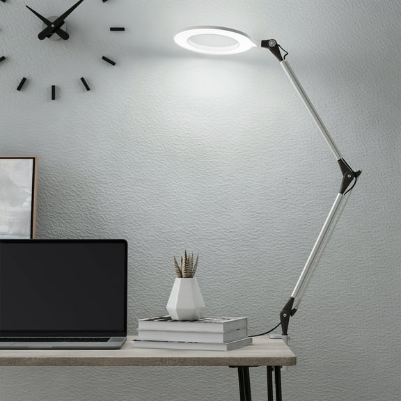 Lavish Home Swing Arm Architect LED Desk Lamp with Clamp for Home Office