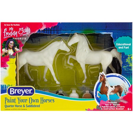 UPC: 0019756042608 | Breyer Horses – Paint Your Own Horse Set  Quarter Horse & Saddlebred