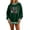 Dark Green #20, variant on Christmas Women's Oversized Sweatshirts Mock Neck Polka Dot Long Sleeve Pullover Funny Graphic Y2k Trendy Shirts Drop Shoulder Loose Fit Tops L