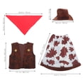 thumbnail image 3 of 1 juego de disfraz de vaquera occidental para niña con sombrero, pañuelo y chaleco, accesorios de disfraz occidental para fiesta de disfraces de Halloween., 3 of 5