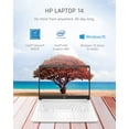 thumbnail image 3 of HP 14 Series 14" Touchscreen Laptop - Intel Celeron N4020 - 4GB RAM - 64GB eMMC - Windows 10 Home in S mode - Snow White  14-dq0080nr (47X83UA#ABA), 3 of 5