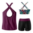 thumbnail image 6 of HUAXUN Womens Swimsuits Tankini Cute Tankini Vacation Modest Bathing Suits Full Coverage Adjustable Straps 3 Piece Swimsuits Floral Print Cami Tops, 6 of 6