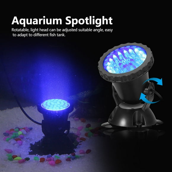 Transparent Support Aquarium RGB Spotlight, Waterproof Aquarium Spotlight, Fish Garden Pond For Fish Aquarium