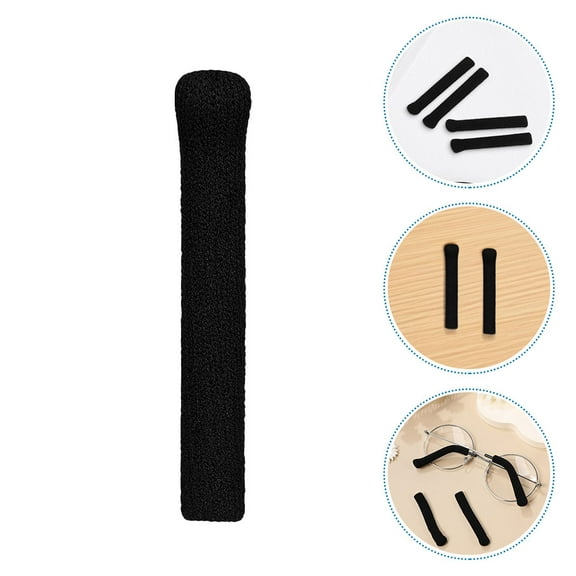 Masteelf 3 Pairs Soft Knitted Glasses Ear Cushions Anti Slip Leg Covers For Behind Ear Comfort