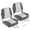 White+Gray, variant on M optimized Set of 2 Premium Low Back Folding Boat Seat, Marine Seats for Fishing, Sightseeing, Speedboats, Canoes