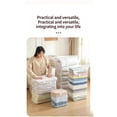 thumbnail image 6 of No Vacuum Closet Storage Bags, Transparent Large Capacity Foldable Zip Seal Space Saving Organizer, Storage Pouches for Clothes Bedding Blankets, M, 6 of 10